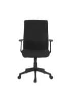 Nilkamal Optima Upholstered High Back Office Chair with Tilt Mechanism (Black)