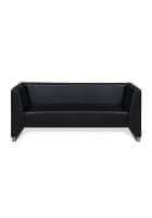 Nilkamal Reed 3 Seater Sofa (Black, Rectangular)