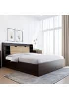 Nilkamal Riva Engineered Wood King Bed with Box Storage (New Wenge)