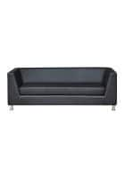 Nilkamal Russo 3 Seater Sofa (Black, Rectangular)