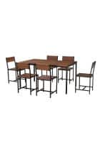 Nilkamal Union 6 Seater Dining Set (Walnut Brown)