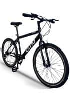 Omobikes 1.7 Light weight Hybrid 26T Geared 7 speed frame size 18 inch Cycle (Black, 90% Assembled)