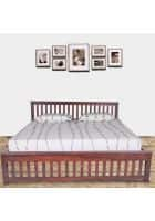 Pai Sheesham Wood King Size Bed With Rectangular Shape (Pfbd221-6 Ab) Walnut