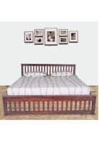 Pai Sheesham Wood Queen Size Bed With Rectangular Shape (Pfbd221-5 Ab) Walnut