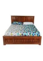 Pai Teak Wood King Size Bed With Rectangular Shape (Pfbd402-6 ) Brown