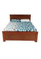 Pai Teak Wood King Size Bed With Rectangular Shape (Pfbd553-6) Teak