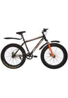 Plutus Bosco Mountain Bike Wheel Size 26T Frame Size 26 inch Dual Disc Brake Single Speed (Orange)