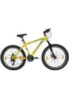 Plutus Fazer Mountain Bike Wheel Size 26T Dual Disc Multi Speed For Unisex (Yellow)