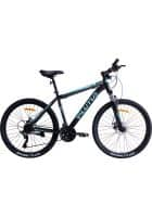 Plutus PL-707S Mountain Bike Wheel Size 27.5T Frame Size 27.5 inch Dual Disc Brake Single Speed (Black-Blue)