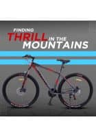 Plutus Radon Alloy Dual Disc Brake Multi Speed Mountain Cycle (Grey Red)