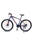 Plutus Radon Mountain Bike Wheel Size 29T Frame Size 19 inch Dual Disc Brake Geared 21 Speed (Blue And Orange)