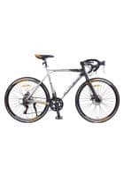 Plutus Randonia Alloy Frame 700C Road Cycle Ideal for Unisex Adults (Silver Yellow)