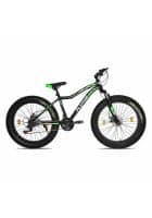 Plutus Super Fat Bike for Men Women with 21 Gears Premium 26 inch Fat Tyre Cycle Mountain Cycle (Green)