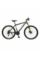 Plutus Trivo 27.5 21 Speed Steel Frame Shimano Gears Bicycle for Men and Women Mountain Cycle (Black Green)