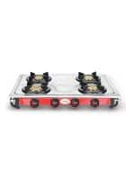 Prestige Xclusive Sleek 4B Stainless Steel L P Gas Stove, 4 Burners