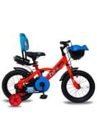 SHELDON Puffy Cycle for Kids with Basket and Support Wheel (Red and Blue)