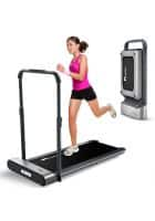 PowerMax Fitness Jogpad-5 4HP Peak Smart Walking Treadmill Max User Up to 110kg with Double Fold, Bluetooth App for Android & iOS and Remote Control