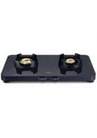 Prestige 2 Brass Burners Edge Gas Table Black (PEBS 02-40090)