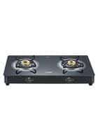 Prestige 2 Brass Burners Royale Plus Schott Glass Gas Stove Black (GT02-40081)