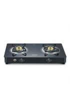 Prestige 2 Brass Burners Royale Plus Schott Glass Gas Stove Black (GT02 AI-40109)