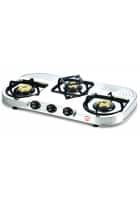 Prestige 3 Brass Burners Stainless steel Gas Stove Silver (DGS 03-40158)