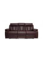 Recliners India Magna Three Seater Manual Recliner Brown (Magna-4104(3)-P1-020)