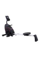 PowerMax Fitness RH-250 Foldable Rowing Machine for Full Body Workout at Home Gym 8 levels Magnetic Resistance, Rower for Cardio & Strength Training Equipment