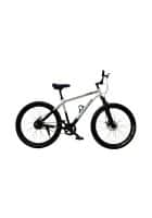 Scorpion 26T Rider Single Speed Cycle, Dual Disc Brakes And Single Suspension For Unisex (Black Silver)