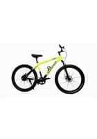 Scorpion 26T Seeker Single Speed Cycle, Dual Disc Brakes And Single Suspension, Steel Frame, For Unisex (Yellow)