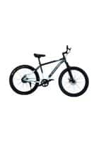 Scorpion 26T Street Single Speed Cycle, Dual Disc Brakes And Single Suspension, Steel Frame For Unisex (Black and White)