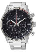 SEIKO Chronograph Mens Watch Lithium Ion Formal Watch (Silver)