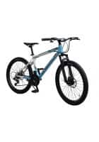 Thriller Savager 85 Pre-Assembled 24 Dual Disc Brake 24 T Mountain Cycle (White, Blue)