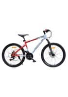 Thriller Savager 85 Pre-Assembled 24 Dual Disc Brake 24 T Mountain Cycle (White, Red)