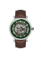 Timex Mens Green Dial Full Skeleton Automatic Watch Analog Watch (Brown)