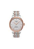 Tissot Mens Tissot Le Locle Powermatic 80 Automatic Analog Watch Silver And Rose Gold T0064072203300