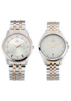 Titan Bandhan Silver White Analog Watch For Pair 17742565Km01