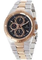 Titan Black Dial Chronograph Watch For Men 9308Km02