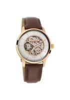 Titan Blue Dial Automatic Watch With Brown Strap 90110Wl02