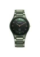 Titan Edge Ceramic Green Dial Analog Watch For Men With Ceramic Strap 1696Qc06