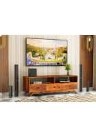 Urbanwood Bia Pre-Assembled Solid Wood TV Entertainment Unit (Honey Finish)