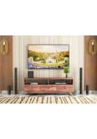 Urbanwood Bia Pre-Assembled Solid Wood TV Entertainment Unit (Teak Finish)