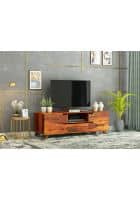 Urbanwood Binny Pre-Assembled Solid Wood TV Entertainment Unit (Honey Finish)