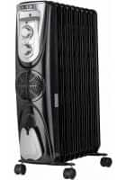 Usha 2000 W Oil Filled Room Heater (OFR 3809 FB, Black)