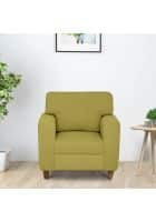 Duroflex Utopia 1 Seater Pu Foam Fabric Sofa (Green)