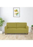 Duroflex Utopia 3 Seater Pu Foam Fabric Sofa (Green)