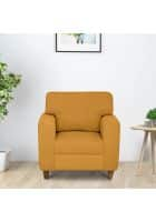 Duroflex Utopia 1 Seater Pu Foam Fabric Sofa (Yellow)