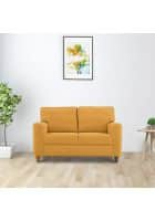 Duroflex Utopia 2 Seater Pu Foam Fabric Sofa (Yellow)