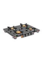 Vidiem Air Pride 4 Burner Glass Manual Gas Stove (VIDIEMTUSKER2B)