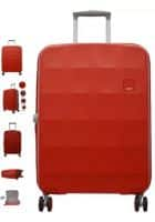 VIP Pixel AVT 55 Polypropylene TSA Lock Hard Trolley Large Check-in Suitcase (Red)