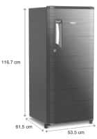 Whirlpool 185 L Direct Cool Single Door Refrigerator Chromium Steel (200 IMPC PRM 2S)